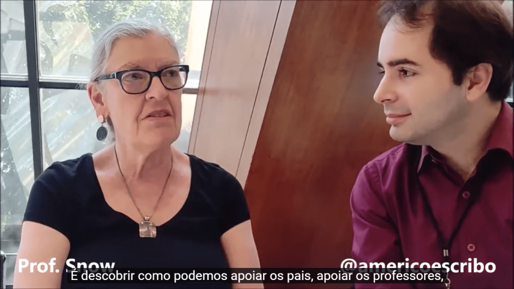 Americo Amorim e Catherine Snow conversam sobre como fazer valer saberes já conquistados na área de educação.